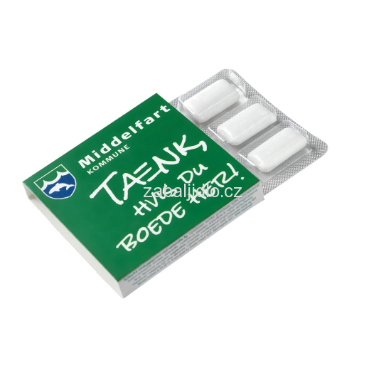 6ks žvýkaček bez cukru, mátová, balení