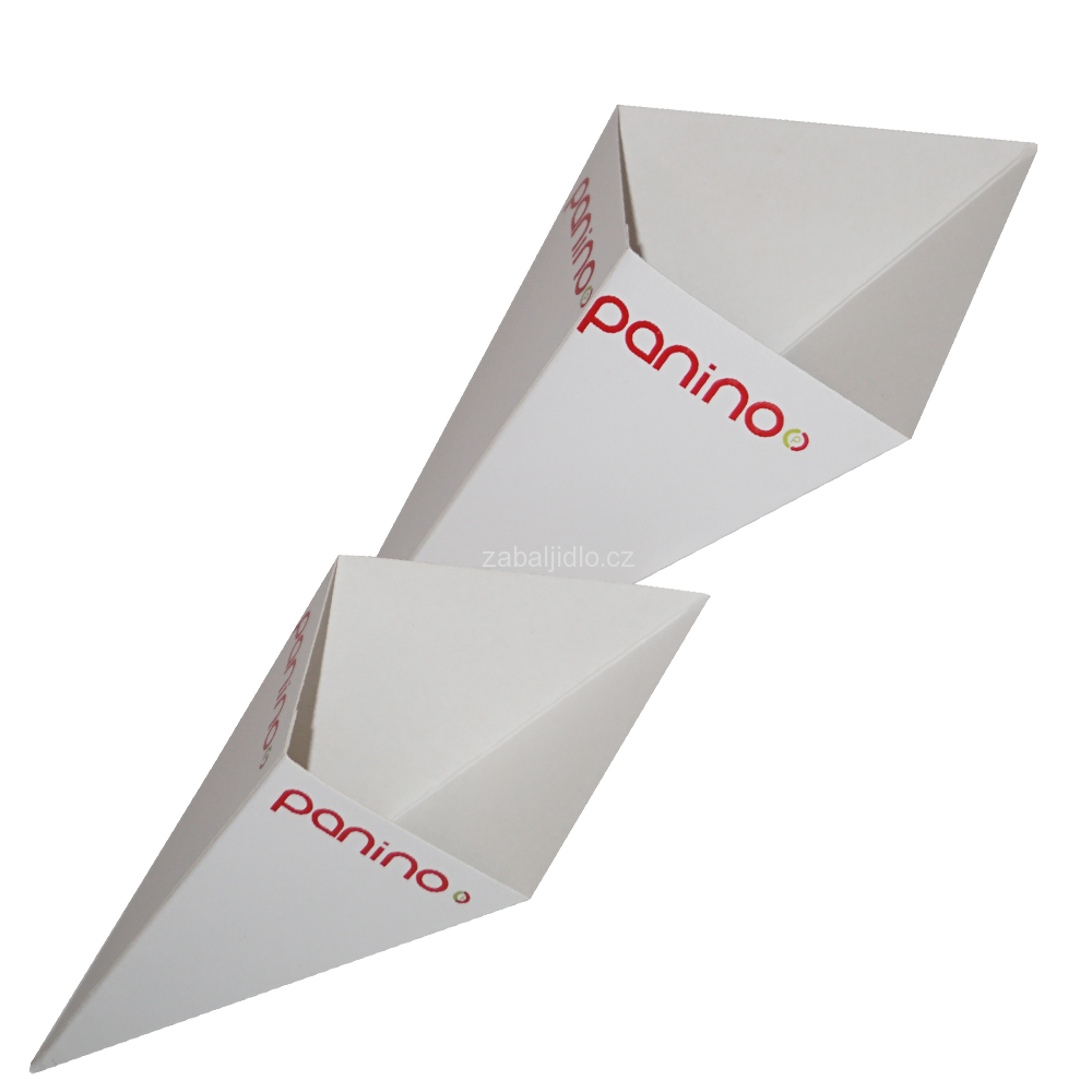 200 g -  Papírový obal na hranolky s vlastním logem - 14,5 x 24,5 cm